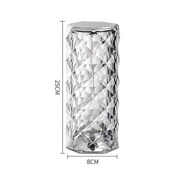 Crystal Diamond kristallipöytävalaisin useita vaaleita värejä tre farver
