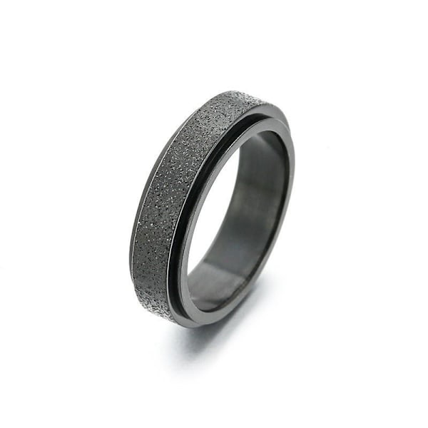 antistress spinner roterende fidget ring ringe sort Koko 9/19mm