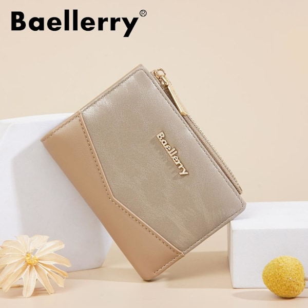 Baellerry Slim Bifold-plånbok för kvinnor med flera kortplatser brun