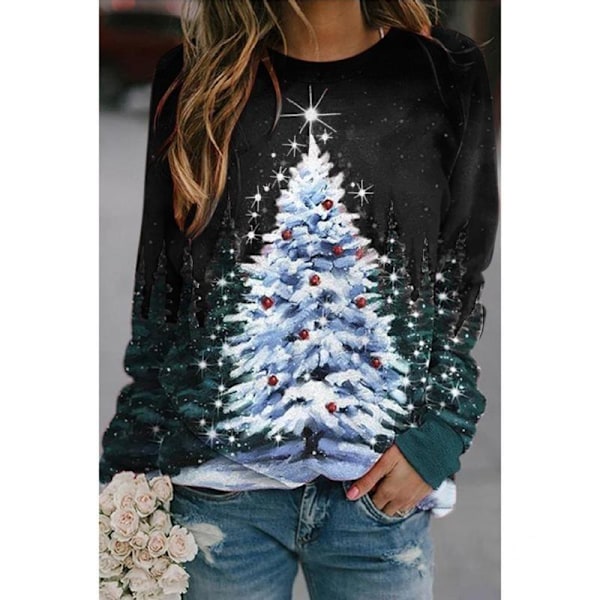Juletøj kvinder/mænd voksen langærmet sweater 1 stk xl