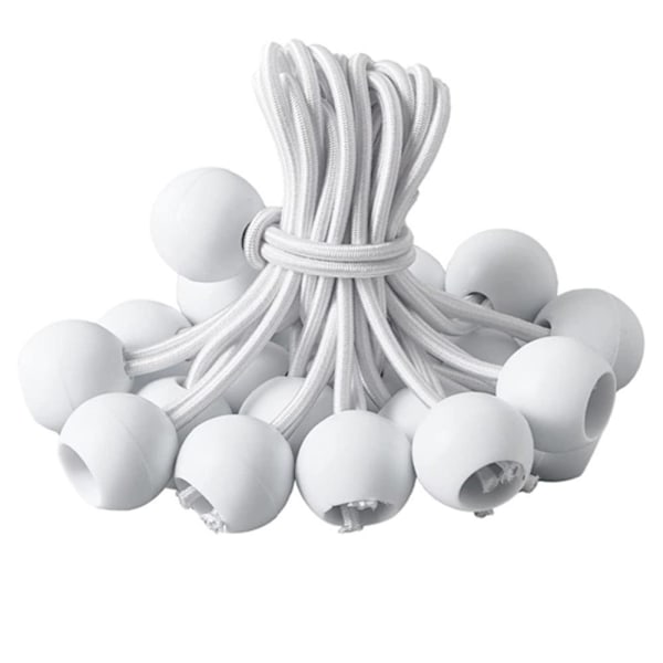 30 pack bungee-snören bungee cords med spänne svart / vit svart 20cm