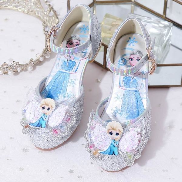 prinsesskor elsa skor barn festskor blå 16cm / size23