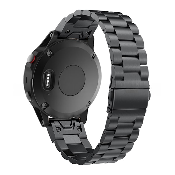 armbånd stål Garmin Fenix ​​5x/Fenix ​​6x/Enduro sort