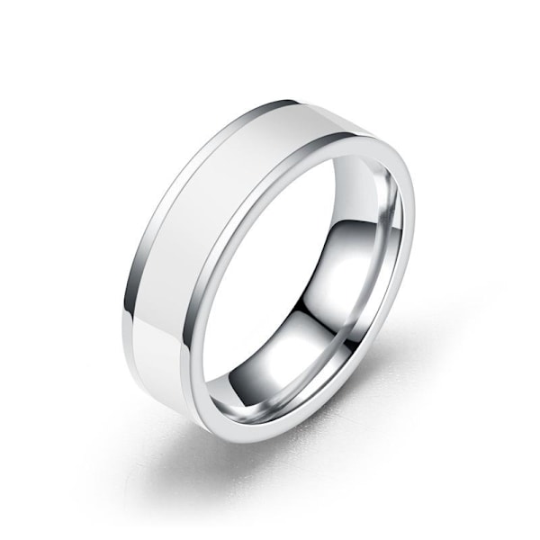 Magiske limringe i rustfrit stål - Sikre og holdbare fashion 6mm stål farve hvid lim nr. 9