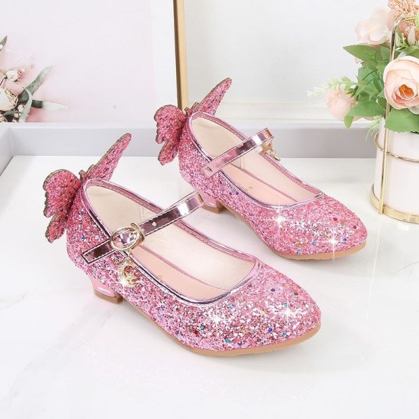 prinsesskor elsa skor barn festskor rosa 22.5cm / size37