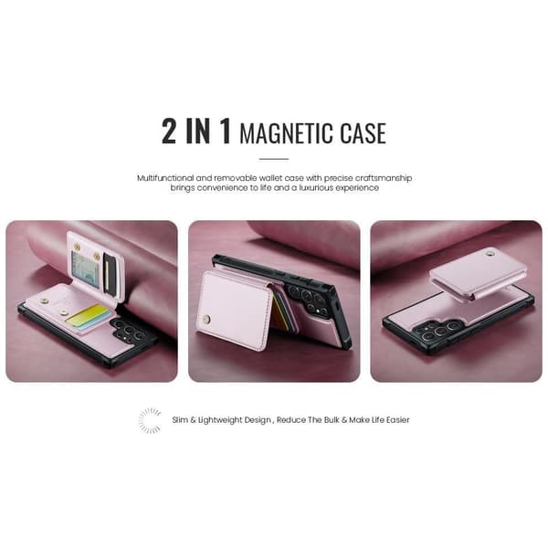 (Til Samsung Galaxy S21) Magnetisk tegnebogs etui med RFID-beskyttelse og stativ til [telefonmodel] sort