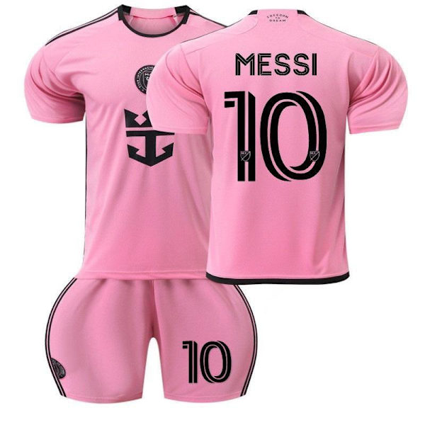 Messi #10 Koti jalkapallopaita ja shortsit Setti lapsille ja aikuisille - #XL