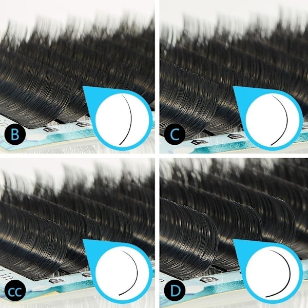 Eleganta Yelix Premium Fransar/fransförlängning/lashes Pack 3D 0.07D 13mm