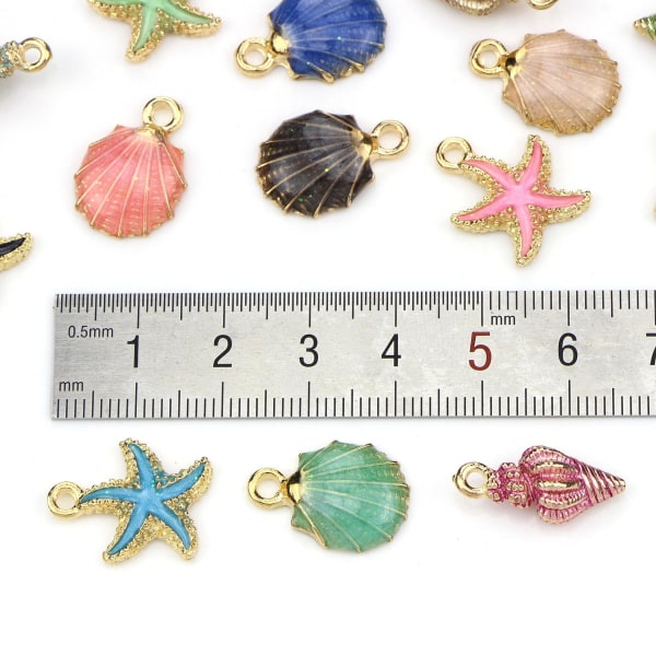 charms smykker øredobber DIY-pakke 15 stk som på bildet