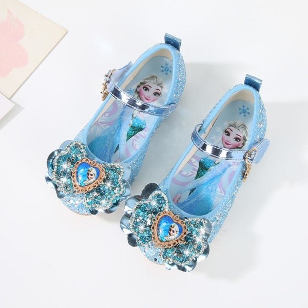prinsessesko elsa sko børnefestsko blå 15 cm / størrelse 23