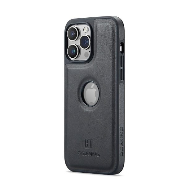 (För iPhone 12 / iPhone 12 Pro) DG.MING M5 Lädertelefonfodral me kaffe