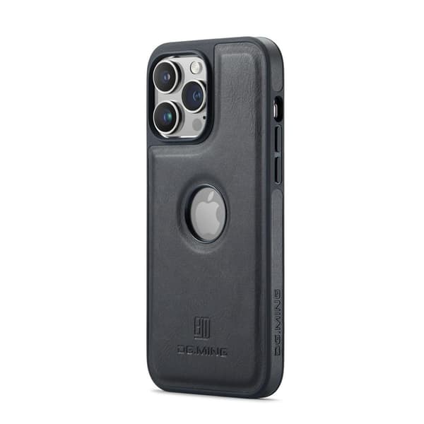 (iPhone 12 / iPhone 12 Pro) DG.MING M5 Nahkainen puhelinkotelo musta