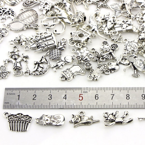 charms smykker øredobber DIY-pakke 100 stk som på bildet