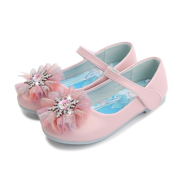 elsa prinsess skor barn flicka med paljetter silverfärgad 20.5cm / size34