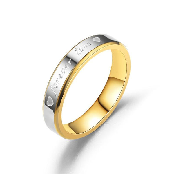 Love Forever Beveled Gold Parrings - Ainutlaatuiset Ikuisuusrenkaat hänelle naiset 4mm Nro 7