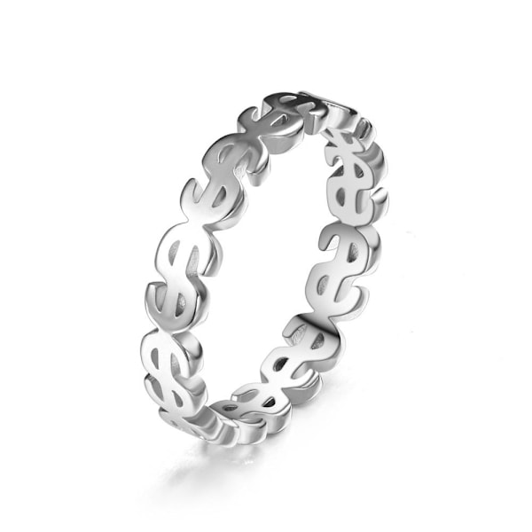 Elegant Hullet Skåret 14k Guldring - Tidløs Modeserklæring for Kvinder 5 mm stålfarve US dollarseddel nr. 9