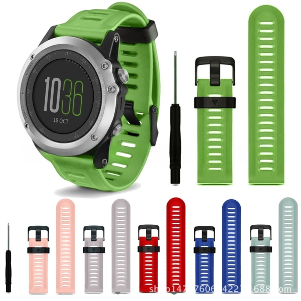 armband silikon Garmin Fenix 3 fenix 7x/5x vit