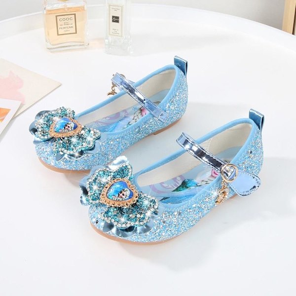prinsesskor elsa skor barn festskor blå 17cm / size27
