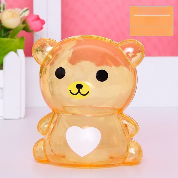 piggybank spargrisar piggy bank björnform 10cm gul