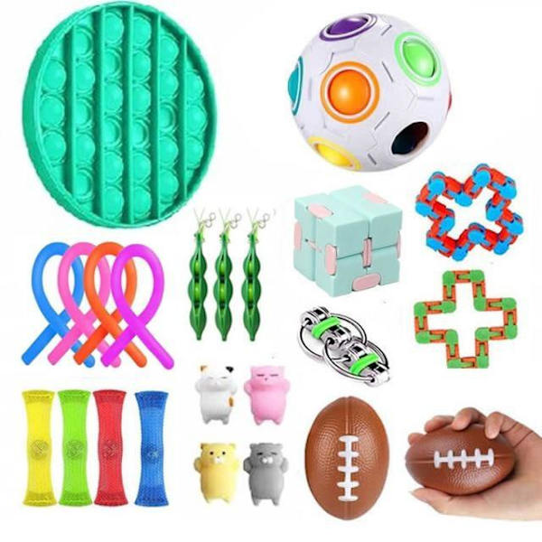 fidget toys pop it stressbollar fidget toys pack/set 23 st