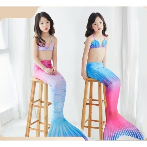 havfrue badetøj monofin havfrue fin børn havfruer pakke d (med monofin) s (kropshøjde 100-110 cm)