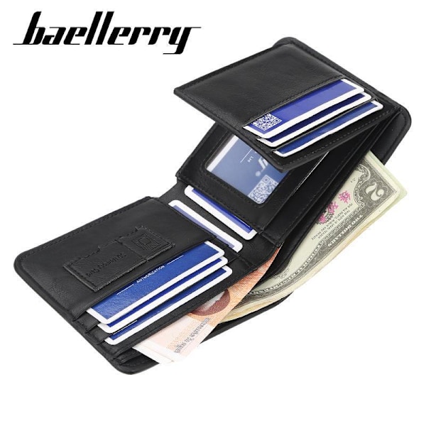 Baellerry Pu læder mænd korte tegnebøger Business Casual krybbe let kaffe