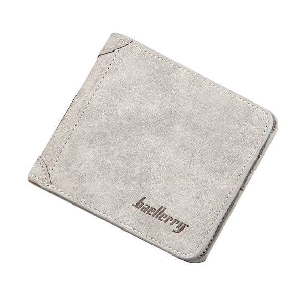 Baellerry Retro Wallet Ultraohut rento himmeä nahka Horizonte harmaa pystysuuntainen osa