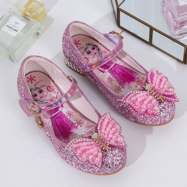 prinsesskor elsa skor barn festskor rosa 15.5cm / size23