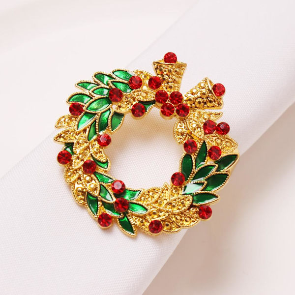 Servietringe Jul Thanksgiving Holidays Julepynt Julepynt ca 6 stk / krans 2