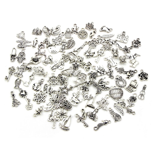 charms smykker øreringe blandet pakke diy pack 100 stk