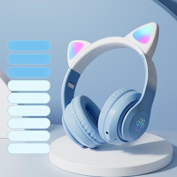 cat ears kuulokkeet langattomat cat bluetooth kuulokkeet blå