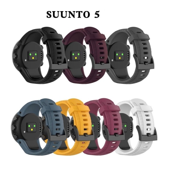 Silikonarmbånd til Suunto 5 Hvit