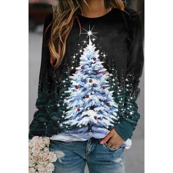 Juletøj kvinder/mænd voksen langærmet sweater 1 stk m