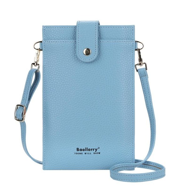 mobilväska axelrem plånbok för mobil iphone blå