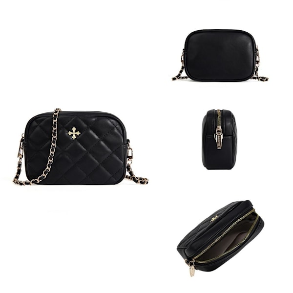 Baellerry Naisten Vuorattu Timanttiompeleinen Olkalaukku Mini Crossbody-laukku musta