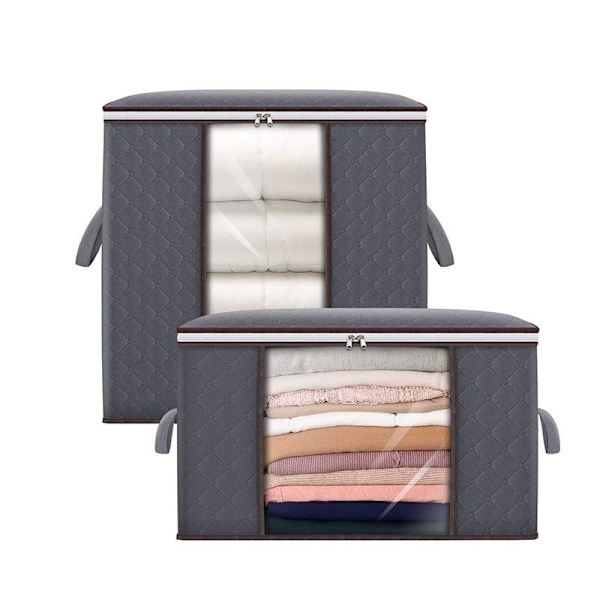 Opbevaringsboks Garderobe Organizer Opbevaringspose til lagner, betræk grå 50*28*50cm