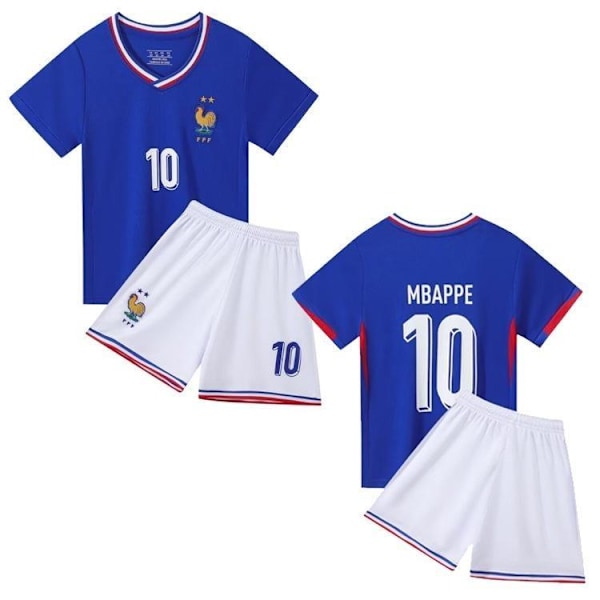 Ranskan Koti No. 10 Mbappe jalkapallopaita & shorts-setti lapsille #20 (120CM)