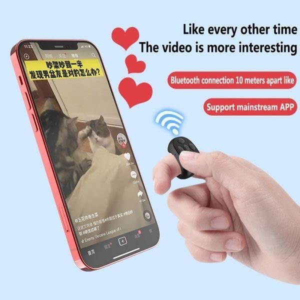 Bluetooth-fjernbetjening til telefon: TikTok Ringlys, E-bog P lyserød