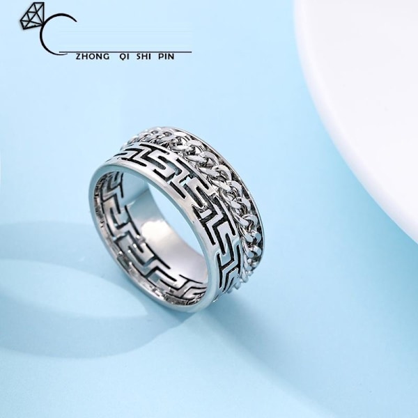 antistress spinner roterende fidget ring ringe blå Koko 6 / 16,4 mm