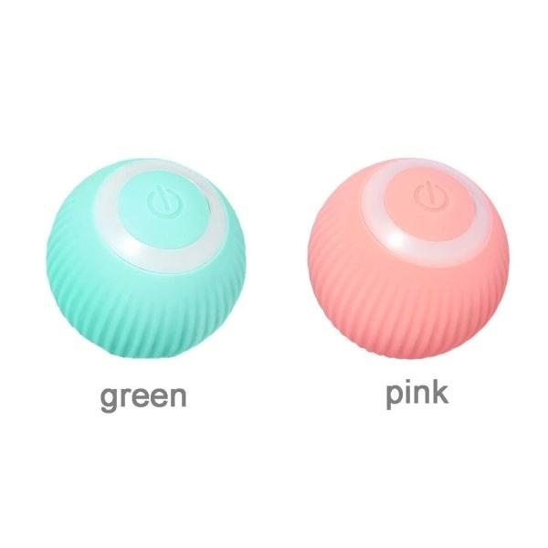 smart leksaksboll automatisk rullande boll kattleksak rosa