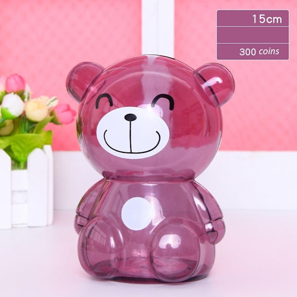 sparegris sparegriser sparegris bjørneform 15 cm violetti