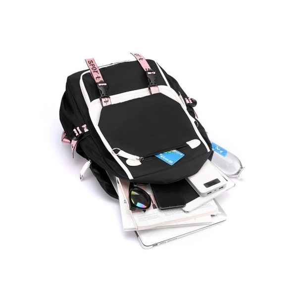 Aphmau ryggsäck barn ryggsäckar ryggväska med USB uttag 1st svart