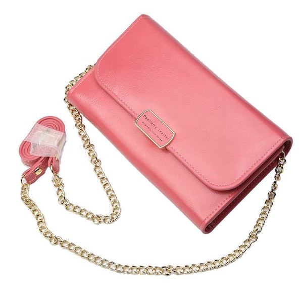 Baellerry Women Zipper Clutch Bag Shoulder Mångsidig Messenger B Rosa