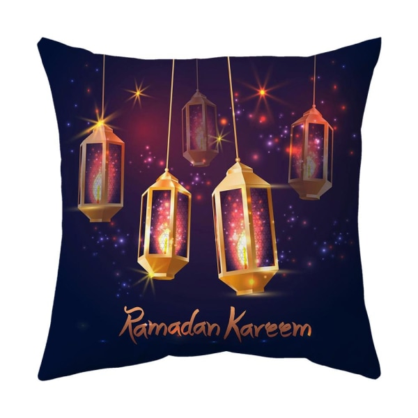 2 stk ramadan pudebetræk dekoration mubarak kareem eid mubarak 45*45 cm