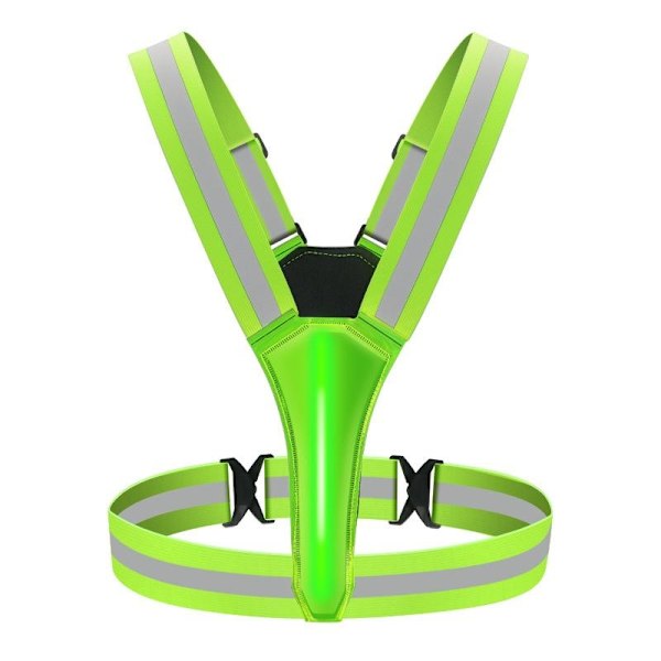 Reflexväst med LED-lampor och USB-uppladdning - Högvisibilitetsr orange