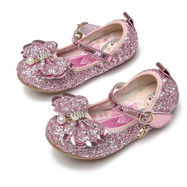 prinsesskor elsa skor barn festskor rosa 17cm / size27