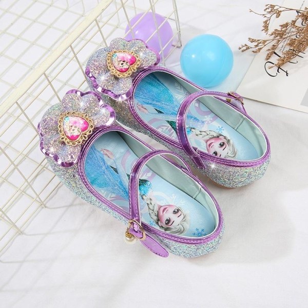 prinsesskor elsa skor barn festskor lila 15.5cm / size24
