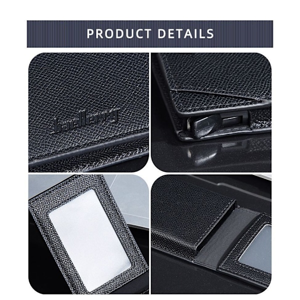 Baellerry RFID-blokerende aluminiums kortholder Slim pung til sort