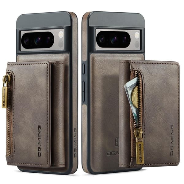 (Til iPhone 12 / iPhone 12 Pro) DG.MING M5-serien aftagelig pung kaffe