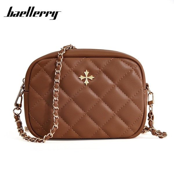 Baellerry Naisten Vuorattu Timanttiompeleinen Olkalaukku Mini Crossbody-laukku vaaleanpunainen